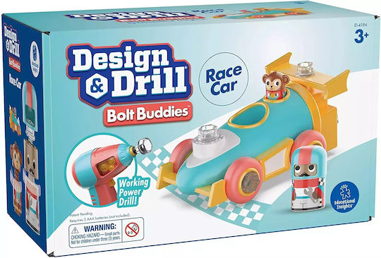 Learning Resources Παιχνίδι Κατασκευών Πλαστικό Design & Drill Bolt Buddies Race Car για Παιδιά 3+ Ετών