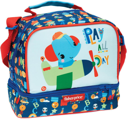 Fisher Price Airplane School Insulated Shoulder Lunch Bag 4.5lt Multicolour 20 x 15 x 21cm