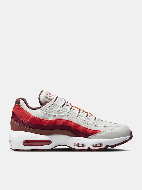 Air Max 95 Men's Sneakers Dust Dark Pony Picante Red White DM0011 005