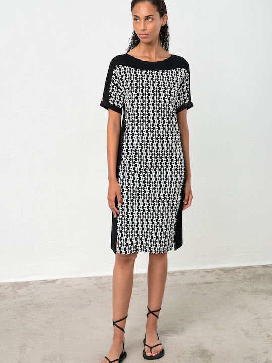 Sommer Midi Damenkleid Schwarz