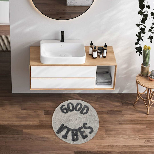 Das Home Badematte Baumwolle Rund 0682 420760900682 Gray 60x60cm