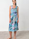Summer Midi Dress Blue Maui