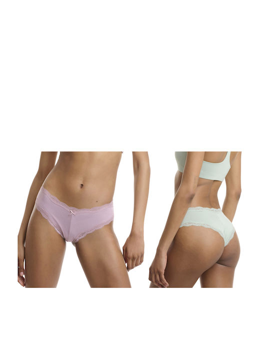 Walk Women's Brazil 2Pack with Lace MInt/Lilac