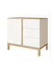 Baby Dresser with 3 Drawers Loop White Oak 96x58x88cm