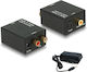 YWX-GQ-3 Μετατροπέας RCA / Toslink female σε RCA 2x female 1τμχ