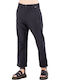 Dama Pantaloni Chino cu Croială Relaxată Negru
