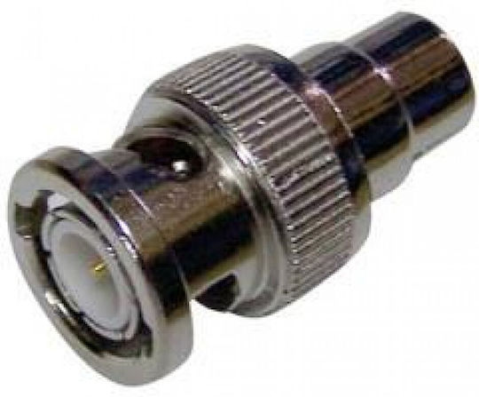 JKG JT-1165 Μετατροπέας BNC male σε RCA female Ασημί 1τμχ