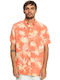 Ripped Up Short-sleeved Shirt Floral Orange