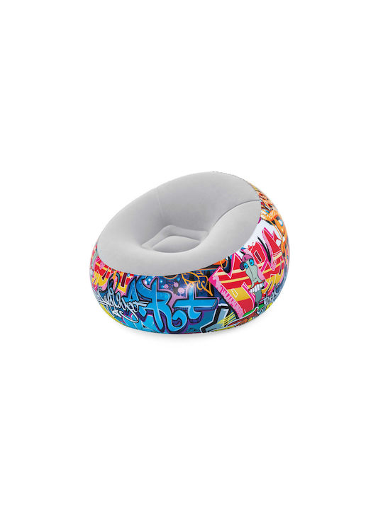 Bean Bag Chair Poof Multicolour 112x112x66cm