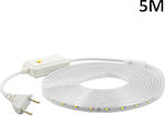 Rezistentă la apă Bandă LED Alimentare 220V RGB Lungime 5m și 60 LED-uri pe Metru cu Alimentare SMD2835