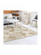 Beauty Home Set Modern Schlafzimmer-Teppichsets Synthetisch,Polyester/Cotton/Leather Flex Beige 9949-ΣΕΤ 3Stück