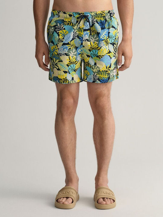 Gant Men's Swimwear Shorts Navy Blue Floral