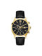 GC Watches Watch Chronograph Battery with Black Leather Strap