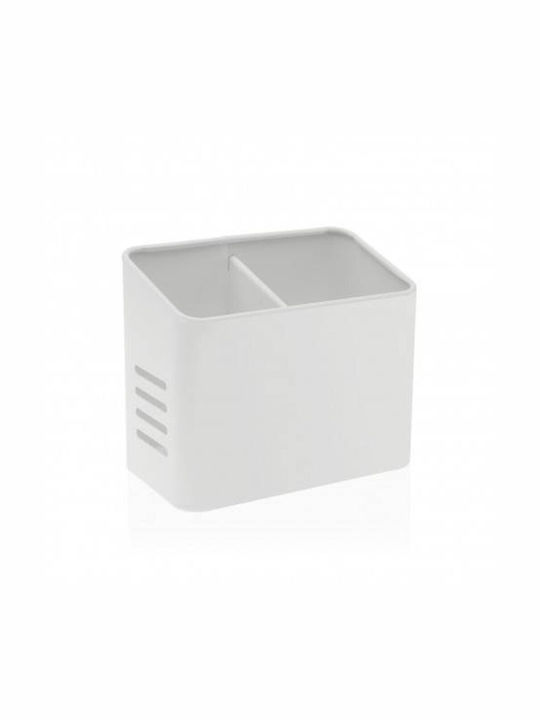 Finezza Cutlery Drainer from Metal in White Color 13.5x9.5x16cm