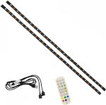 Waterproof LED Strip Power Supply USB (5V) RGB Length 2x2m with Remote Control SMD5050