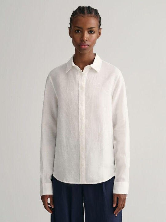 Women's Monochrome Long Sleeve Shirt White