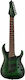 Harley Benton MultiScale-8 Електрическа Китара 8 Струни Stratocaster с HH Магнитна Конфигурация Quilted Emerald Burst