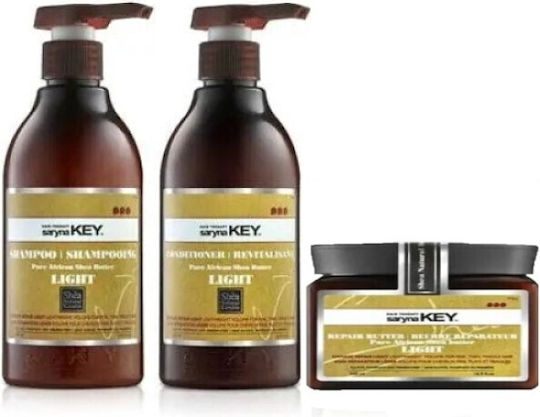 Saryna Key Damage Repair Lightweight Trio Small Pack Σετ Περιποίησης Μαλλιών Αναδόμησης & Θρέψης για Λεπτά Μαλλιά με Σαμπουάν, Μάσκα & Conditioner 3τμχ