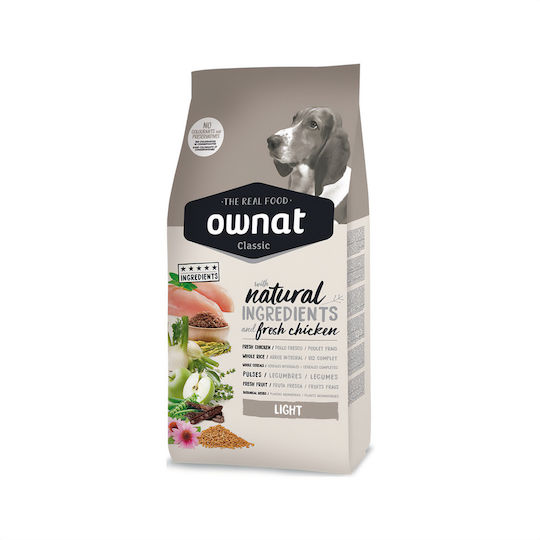 Ownat Classic Light 12кг Суха Храна Диетичен за Възрастни Кучета с Пилешко