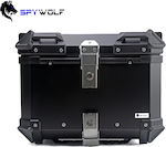 SpyWolf Space-S Black Μπαγκαζιέρα Μοτοσυκλέτας Αλουμινίου 45lt Μαύρη