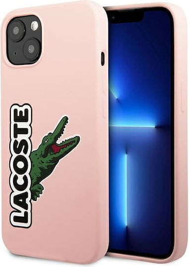 Lacoste Head Crocodile Umschlag Rückseite Silikon Rosa (iPhone 13)