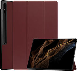 Techsuit Klappdeckel Leder Rot (Galaxy Tab S8 Ultra) KF238137