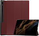 Techsuit Flip Cover Δερμάτινο Κόκκινο (Galaxy Tab S8 Ultra)