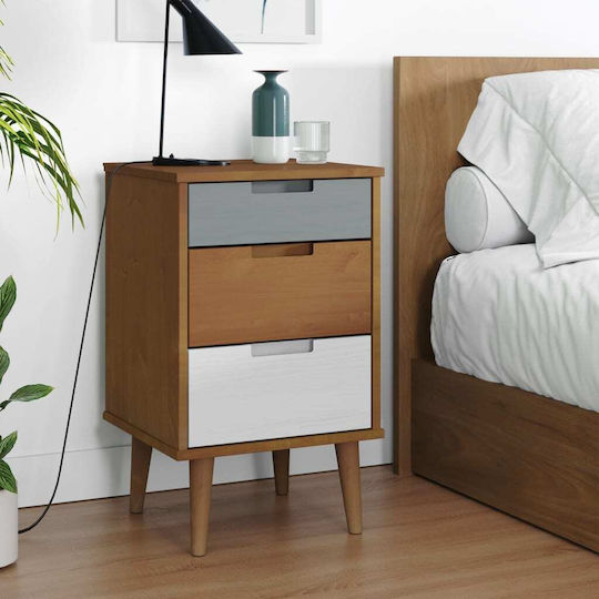 Nachttisch Molde Beige 40x35x65cm