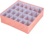 Fabric Drawer Organizer for Socks in Pink Color 32x32x9cm 1pcs