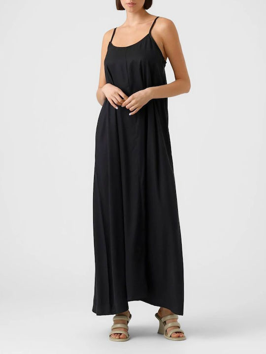 Vero Moda Καλοκαιρινό Maxi Φόρεμα Μαύρο