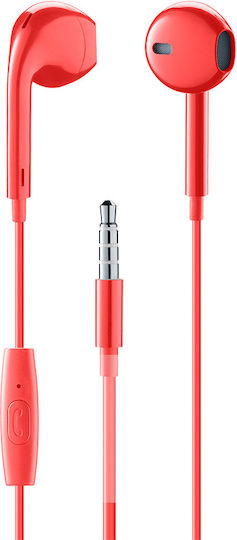 Cellular Line 490147 În ureche Handsfree cu Mufă 3.5mm Roșu
