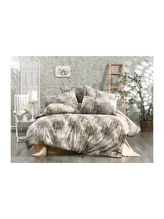 Dimcol Сет Чаршафи 240x270см. Forest 311 Beige 4бр