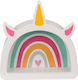 Out of the Blue Rainbow Unicorn Money Box Wooden Multicolored 17.5x5x18cm