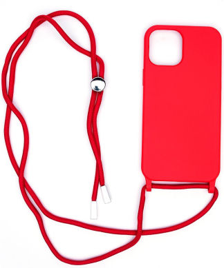 Senso Color Cord Задна корица Силикон с Каишка Червен (Redmi 12C)