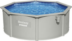 Bestway Hydrium Στρογγυλή με Μεταλλικό Σκελετό Γκρι Bestway Hydrium Στρογγυλή με Μεταλλικό Σκελετό Γκρι