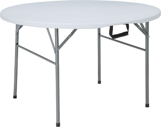 Masă Catering 321131 Pliabil 120x120x74buc Alb