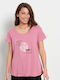 BodyTalk Damen Sportlich T-shirt Rosa