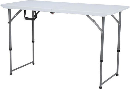 Masă Catering Pliabil 122x60x74buc Alb