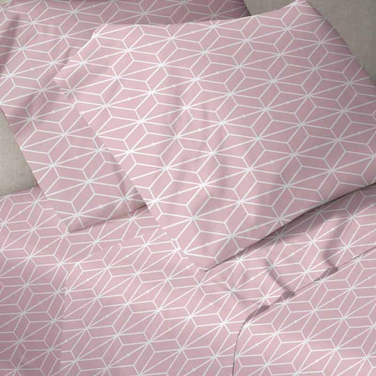 Sunshine Menta Σετ Διπλό 4τμχ 200x250εκ. Pink Sunshine Menta Σετ Διπλό 4τμχ 200x250εκ. Pink
