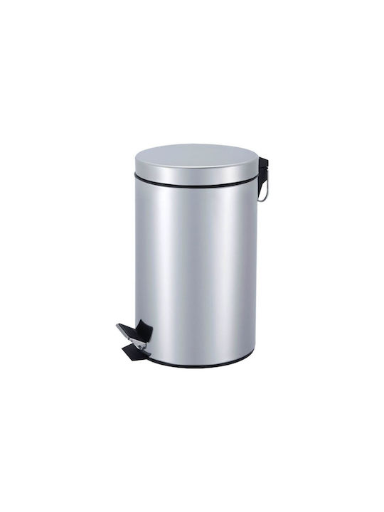 Sidirela Waste Bin Waste made of Stainless Steel with Pedal Silver 20lt 1pcs