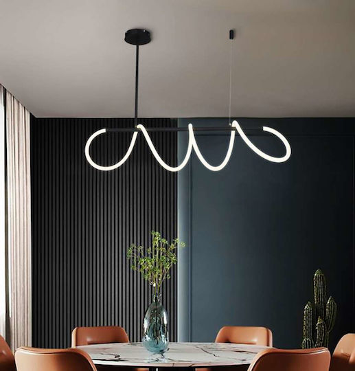 Atman Lyon Hängelampe Schwarz Schiene 115x70cm.