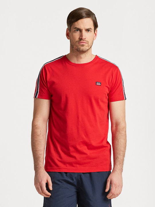 Gant Ανδρικό T-shirt Bright Red με Λογότυπο