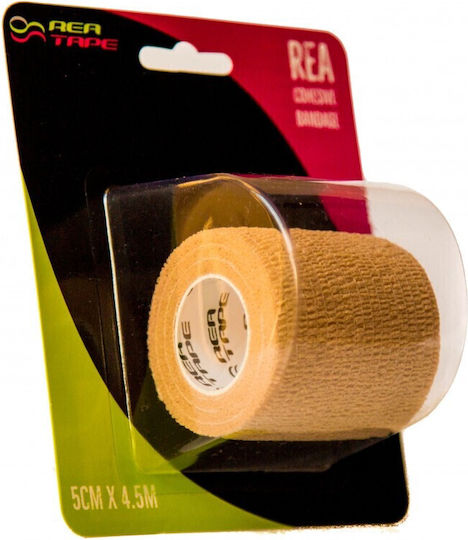 Rea Tape Cohesive Bandage Ελαστικός Αυτοσυγκρατούμενος Επίδεσμος 5cm x 4.5m Μπεζ