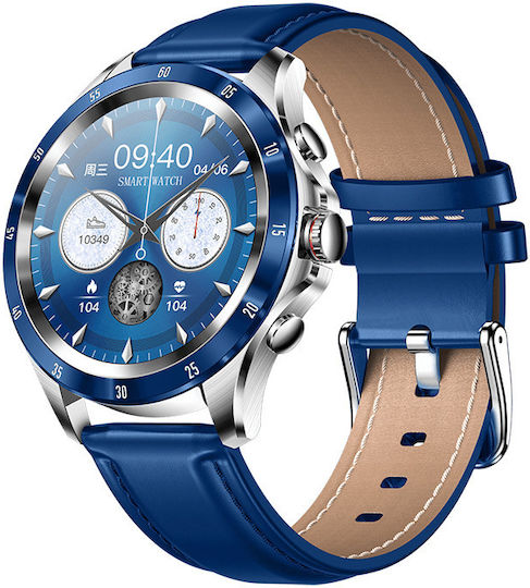 DAS.4 SQ22 Smartwatch με Παλμογράφο (Μπλε)