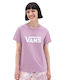 Vans Γυναικείο T-shirt Μωβ με Στάμπα