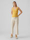 Vero Moda Αμάνικη Γυναικεία Μπλούζα Καλοκαιρινή Κίτρινη