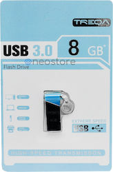 Treqa UP-03 8GB USB 3.0 Stick Blau