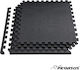 Pegasus Podele Puzzle Sala de sport Negru 60x60x1.2cm 4buc