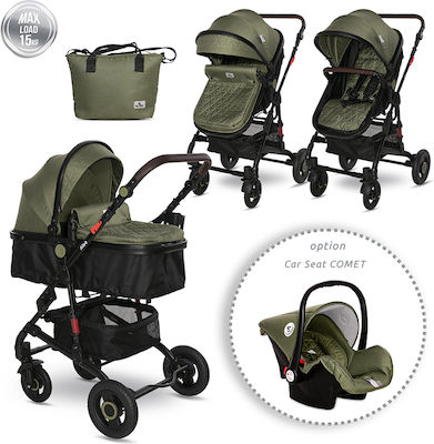 Lorelli 1002 Adjustable 3 in 1 Baby Stroller Suitable for Newborn Loden Green 11.15kg