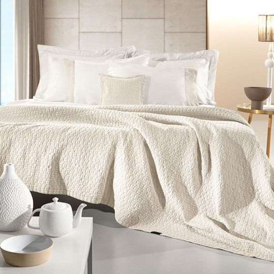 Guy Laroche Nikki Κουβέρτα Πικέ Υπέρδιπλη 240x260εκ. Cream